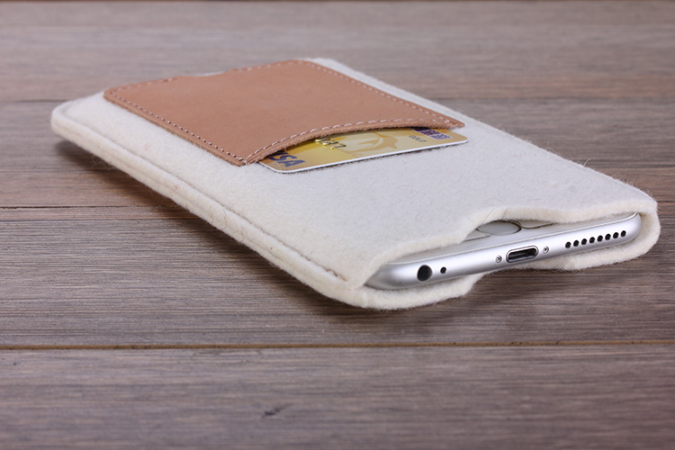 た財布のブiPhone11Pro Max/XS Max/8 7ス&6/6Sプラス-ミニマルなウール-スタイルの布スリーブ