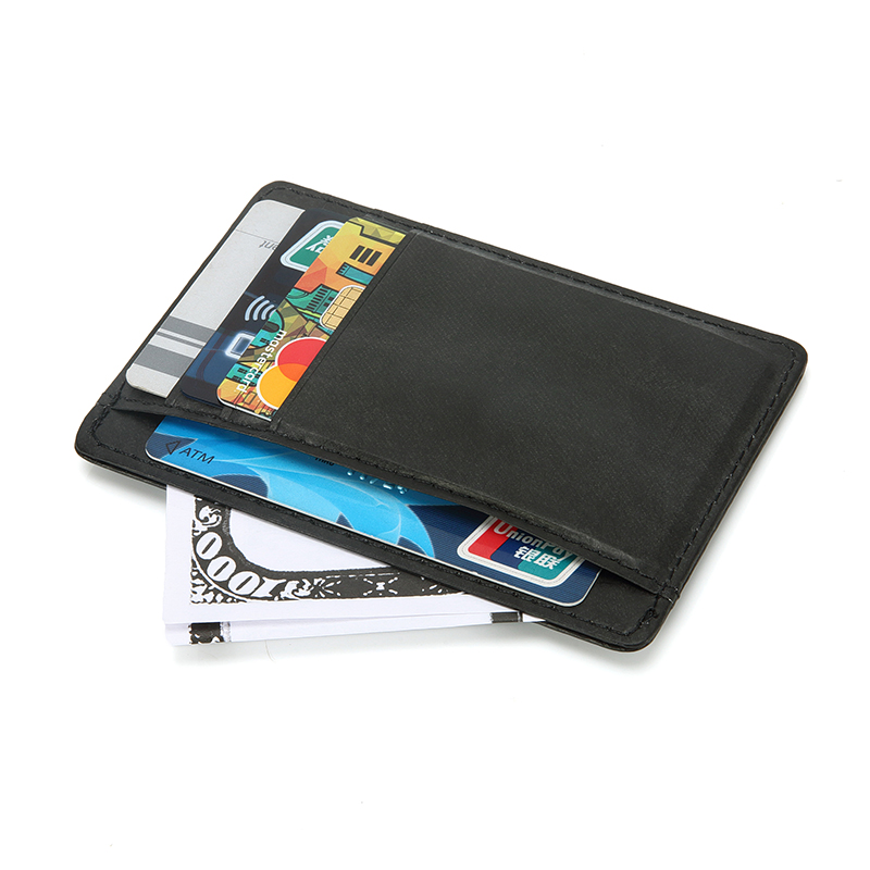 ミニマルな財布男性&女性RFIDフロントポケットの革の財布カードホルダー